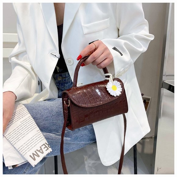 Crocodile pattern small bag new simple single shoulder bag - Picture 2 of 10